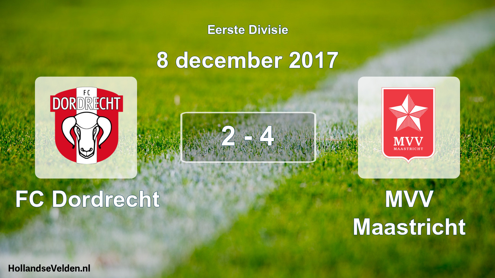 Gespeelde wedstrijd: FC Dordrecht - MVV Maastricht 2 - 4 (8 december 2017)