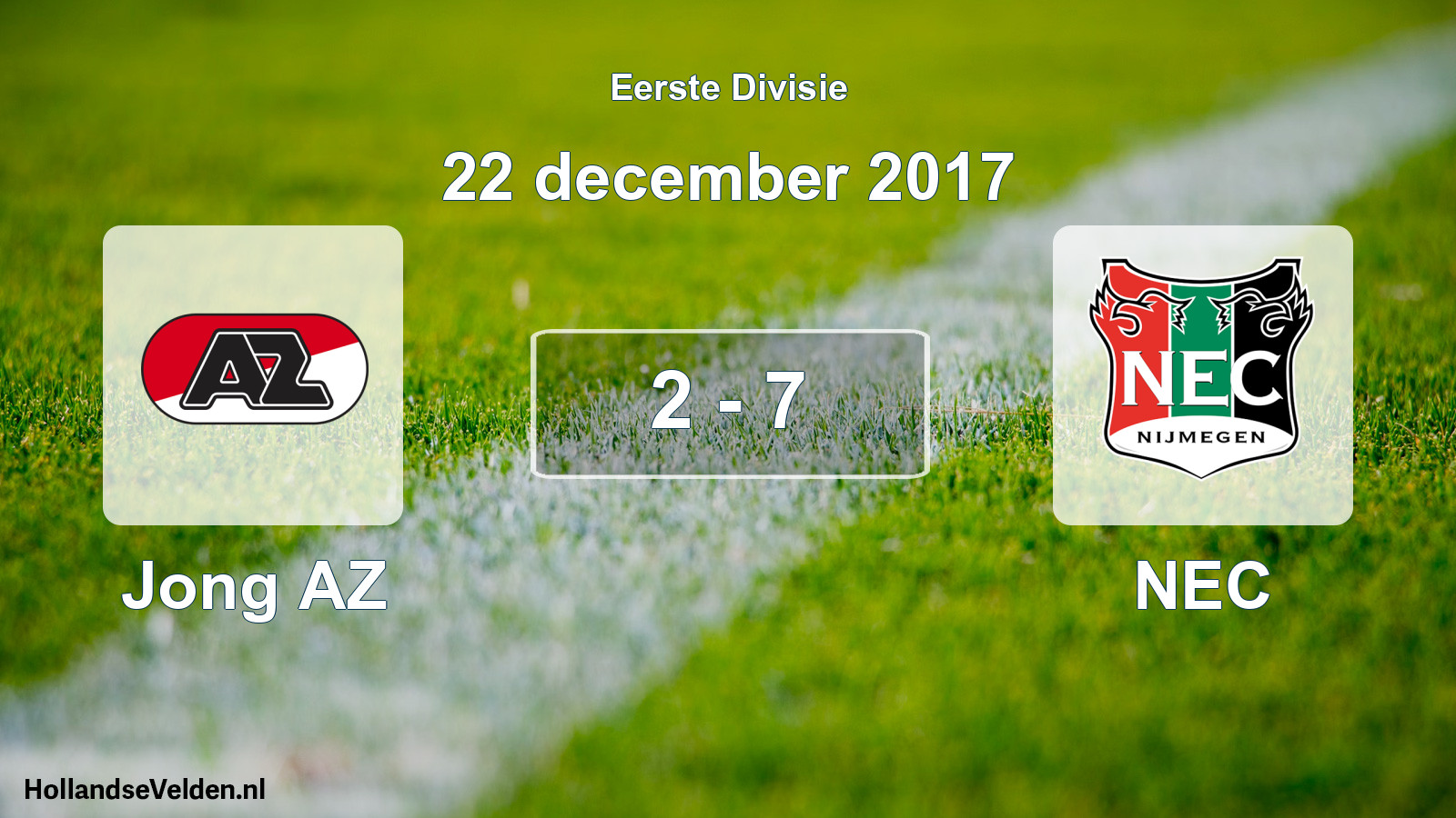 Gespeelde wedstrijd: Jong AZ - NEC 2 - 7 (22 december 2017)