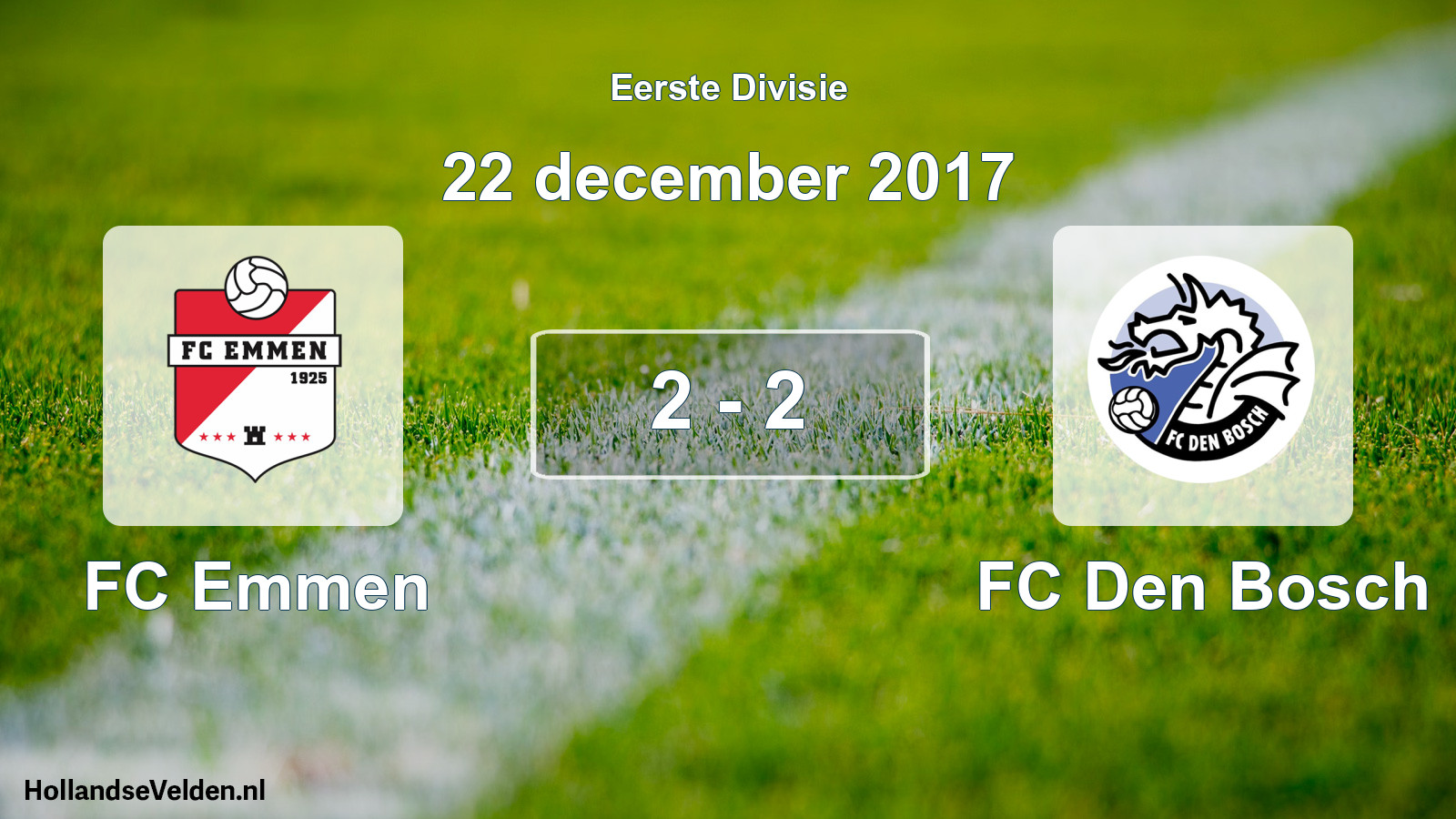 Gespeelde wedstrijd: FC Emmen - FC Den Bosch 2 - 2 (22 december 2017)
