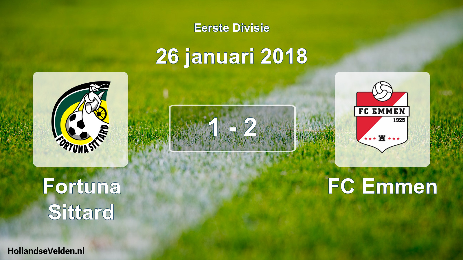 Gespeelde wedstrijd: Fortuna Sittard - FC Emmen 1 - 2 (26 januari 2018)