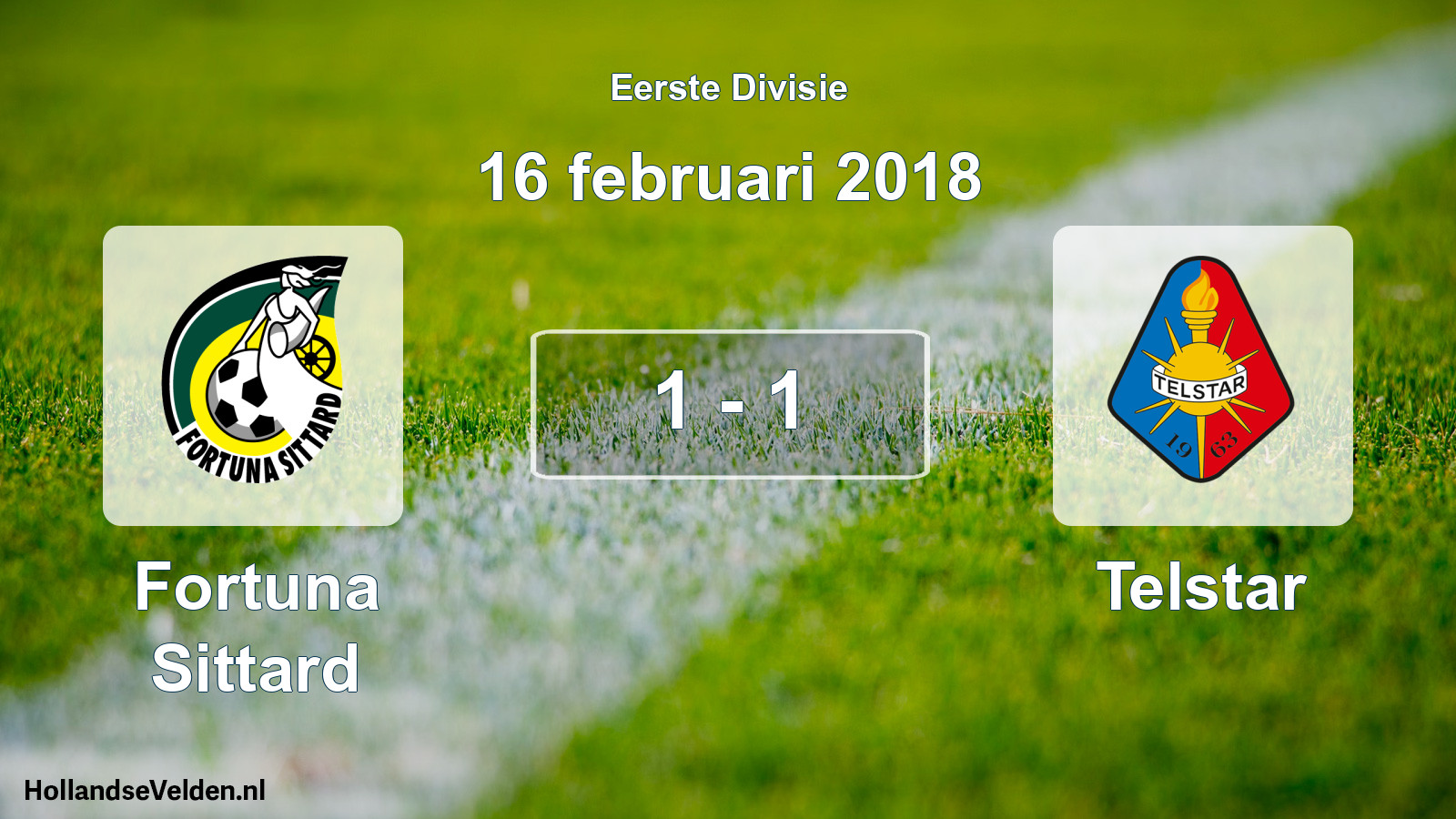 Gespeelde wedstrijd: Fortuna Sittard - Telstar 1 - 1 (16 februari 2018)