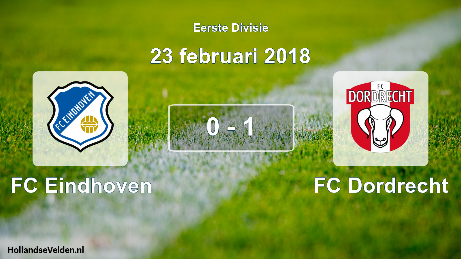 Gespeelde wedstrijd: FC Eindhoven - FC Dordrecht 0 - 1 (23 februari 2018)