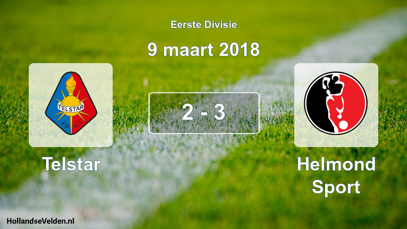 Gespeelde wedstrijd: Telstar - Helmond Sport 2 - 3 (9 maart 2018)
