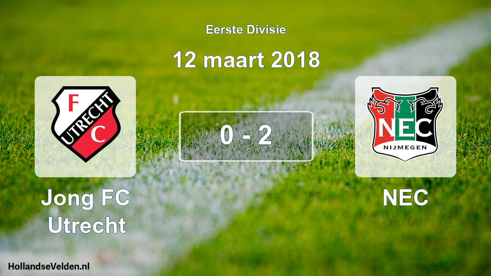 Gespeelde wedstrijd: Jong FC Utrecht - NEC 0 - 2 (12 maart 2018)