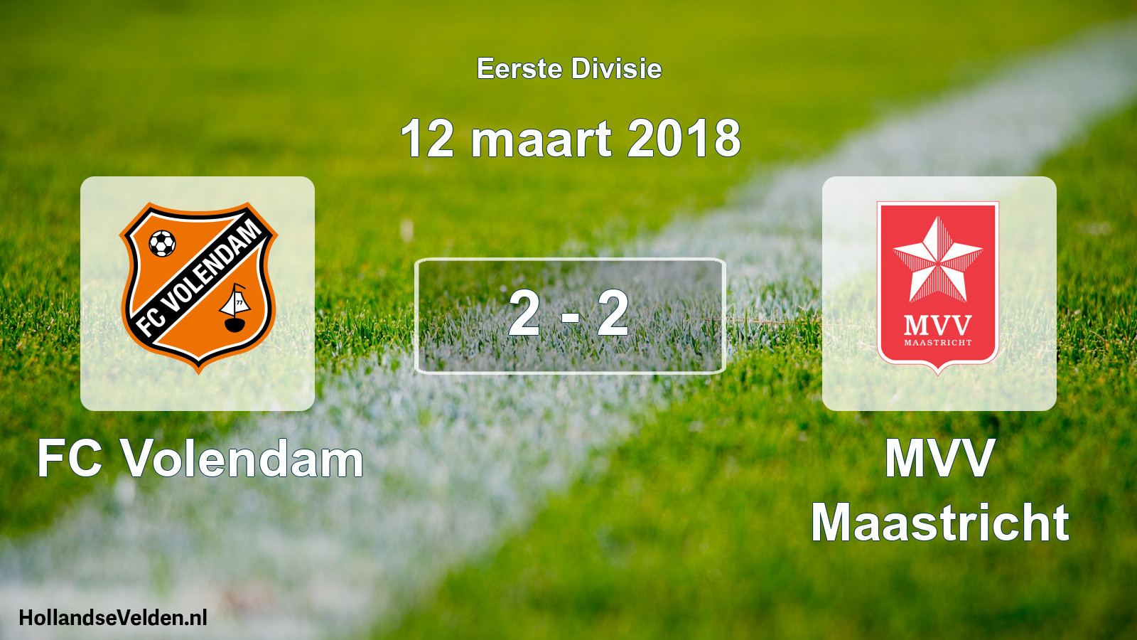 Gespeelde wedstrijd: FC Volendam - MVV Maastricht 2 - 2 (12 maart 2018)