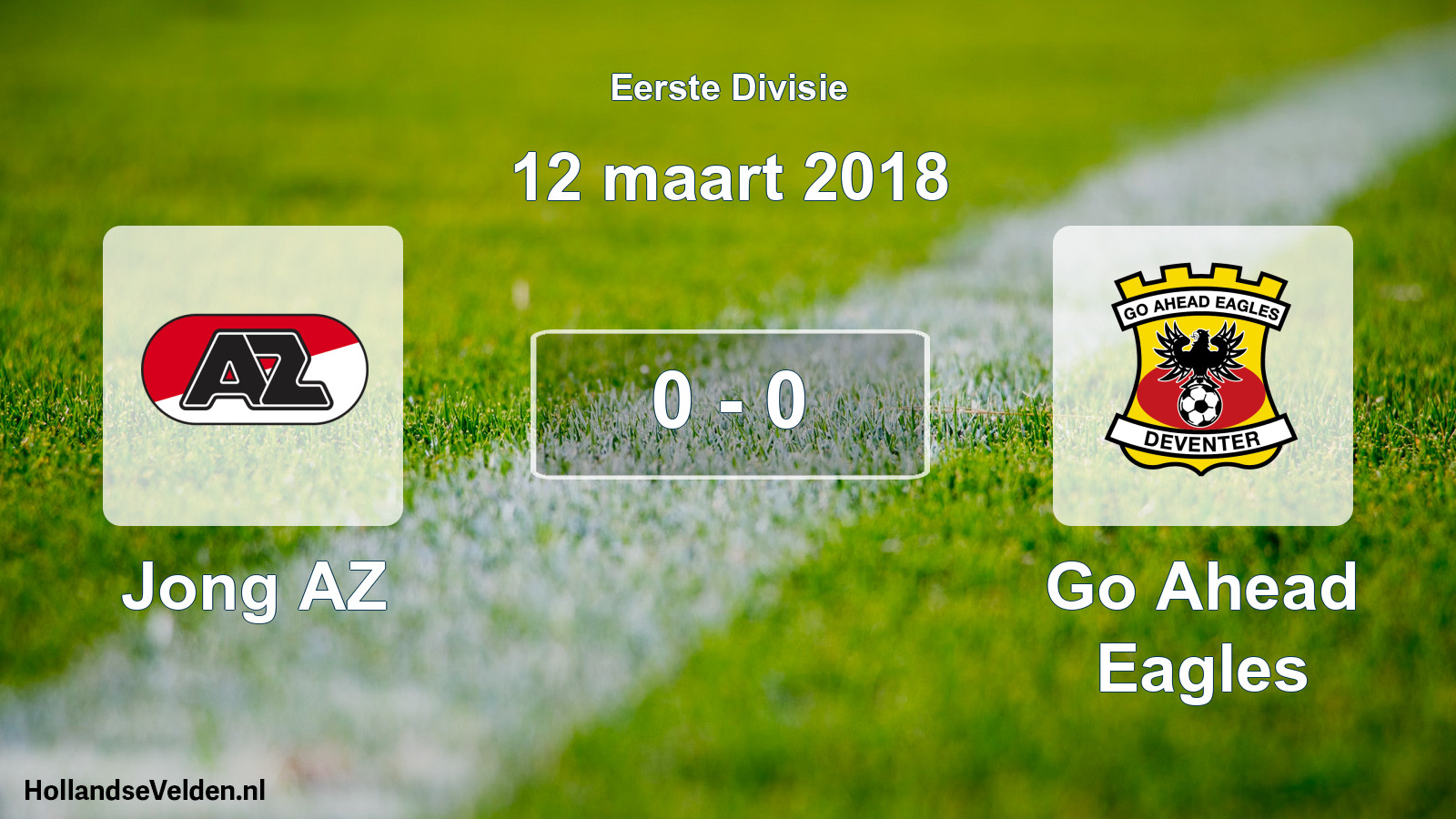 Gespeelde wedstrijd: Jong AZ - Go Ahead Eagles 0 - 0 (12 maart 2018)