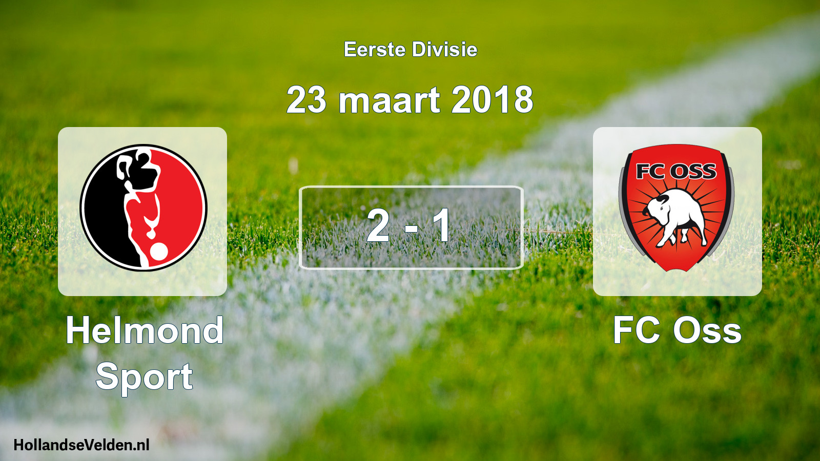 Gespeelde wedstrijd: Helmond Sport - FC Oss 2 - 1 (23 maart 2018)