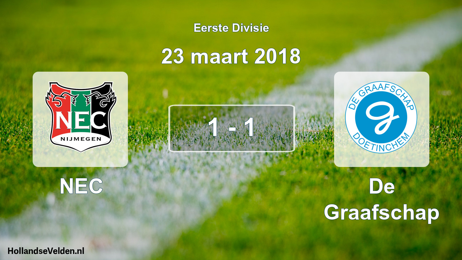 Gespeelde wedstrijd: NEC - De Graafschap 1 - 1 (23 maart 2018)