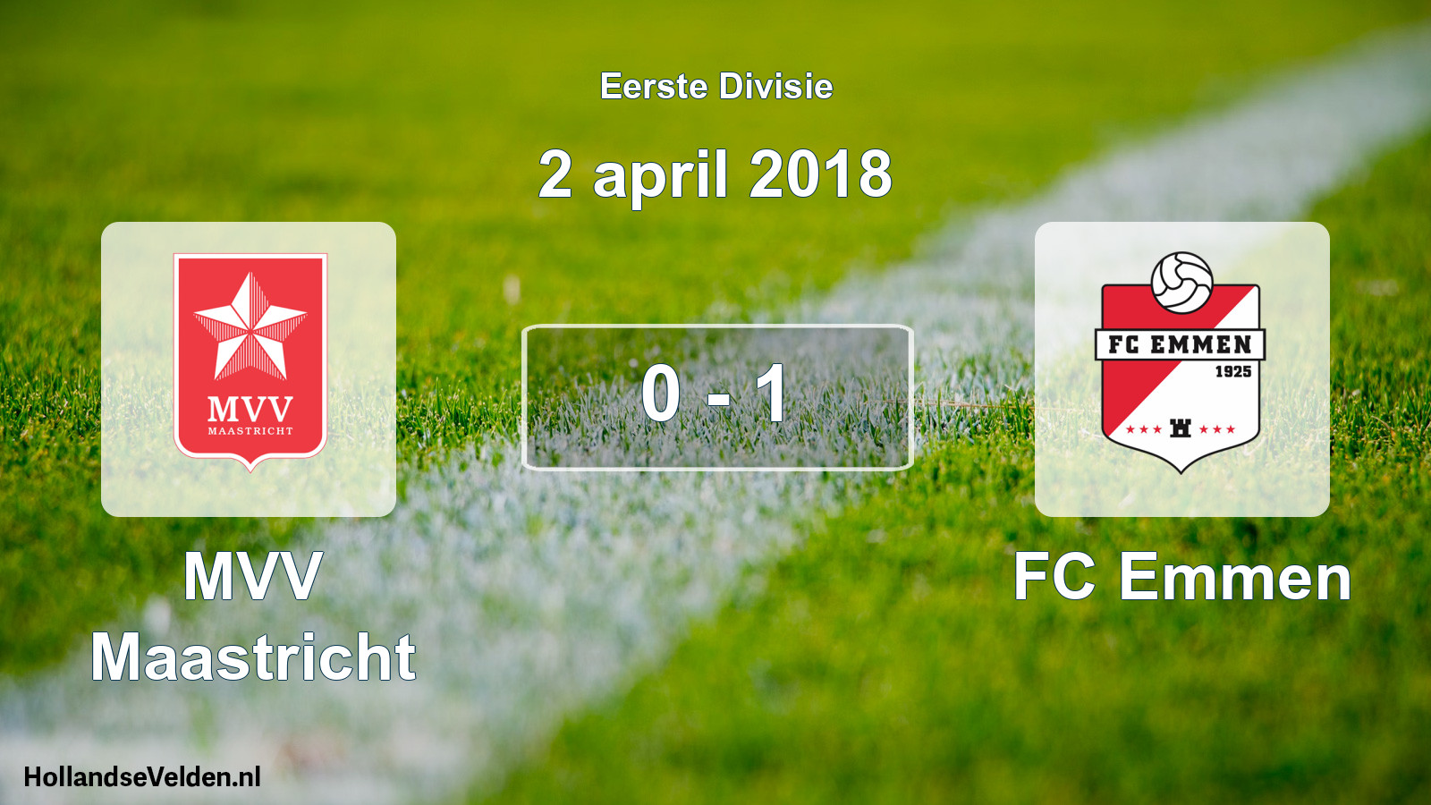 Gespeelde wedstrijd: MVV Maastricht - FC Emmen 0 - 1 (2 april 2018)