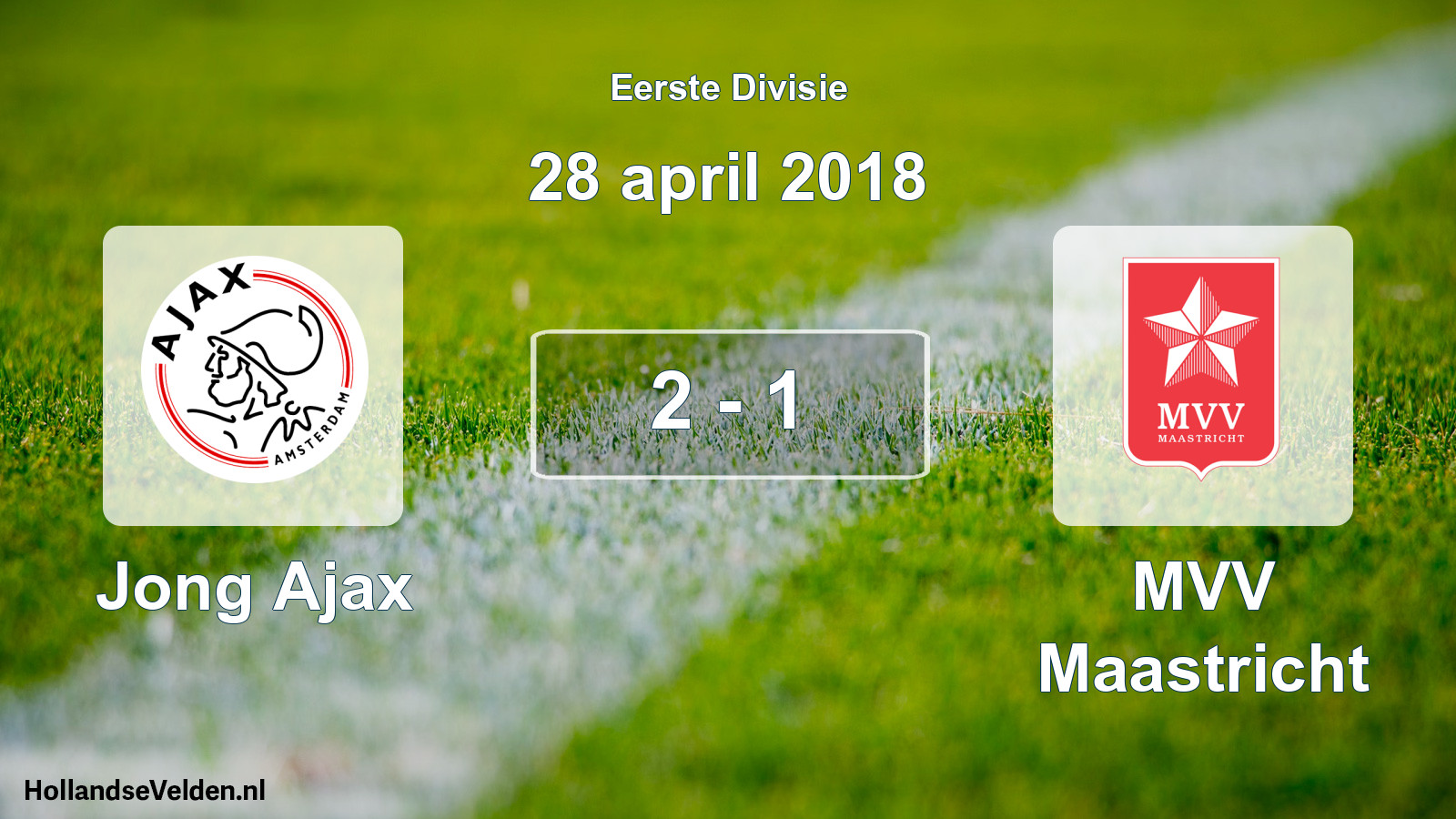 Gespeelde wedstrijd: Jong Ajax - MVV Maastricht 2 - 1 (28 april 2018)