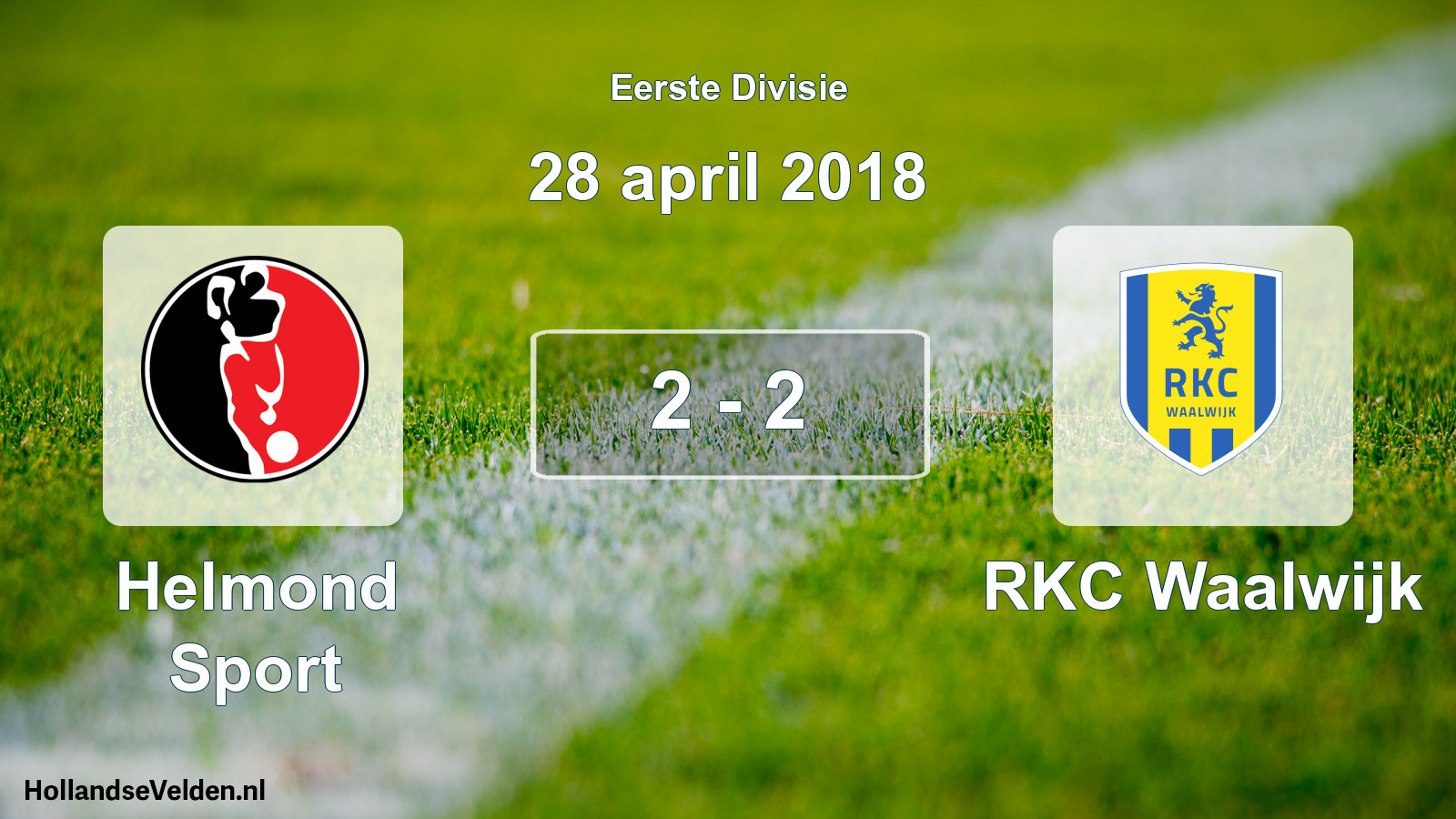 Gespeelde wedstrijd: Helmond Sport - RKC Waalwijk 2 - 2 (28 april 2018)
