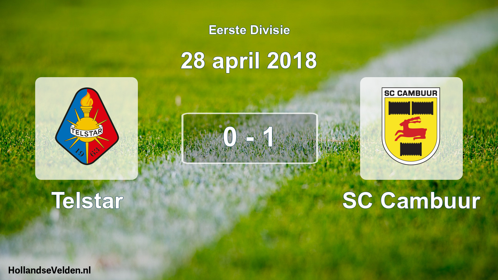 Gespeelde wedstrijd: Telstar - Cambuur Leeuwarden 0 - 1 (28 april 2018)