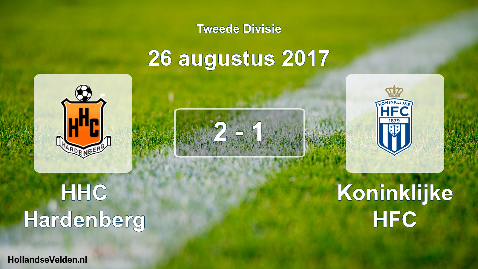 Gespeelde wedstrijd: HHC Hardenberg - Koninklijke HFC 2 - 1 (26 augustus 2017)