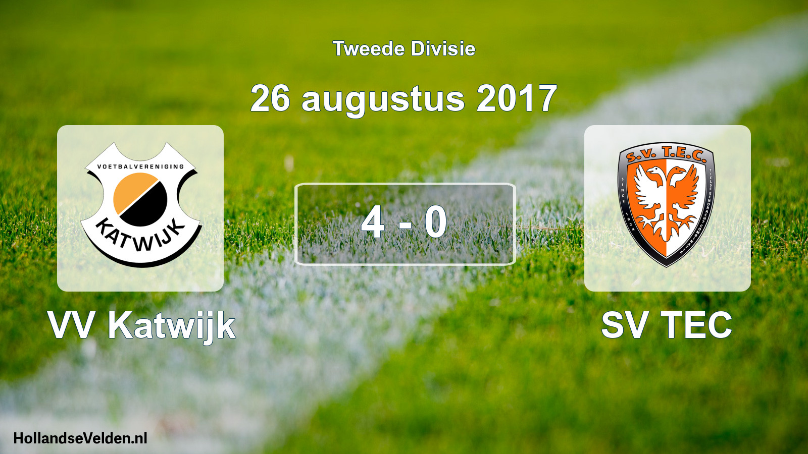 Gespeelde wedstrijd: VV Katwijk - SV TEC 4 - 0 (26 augustus 2017)