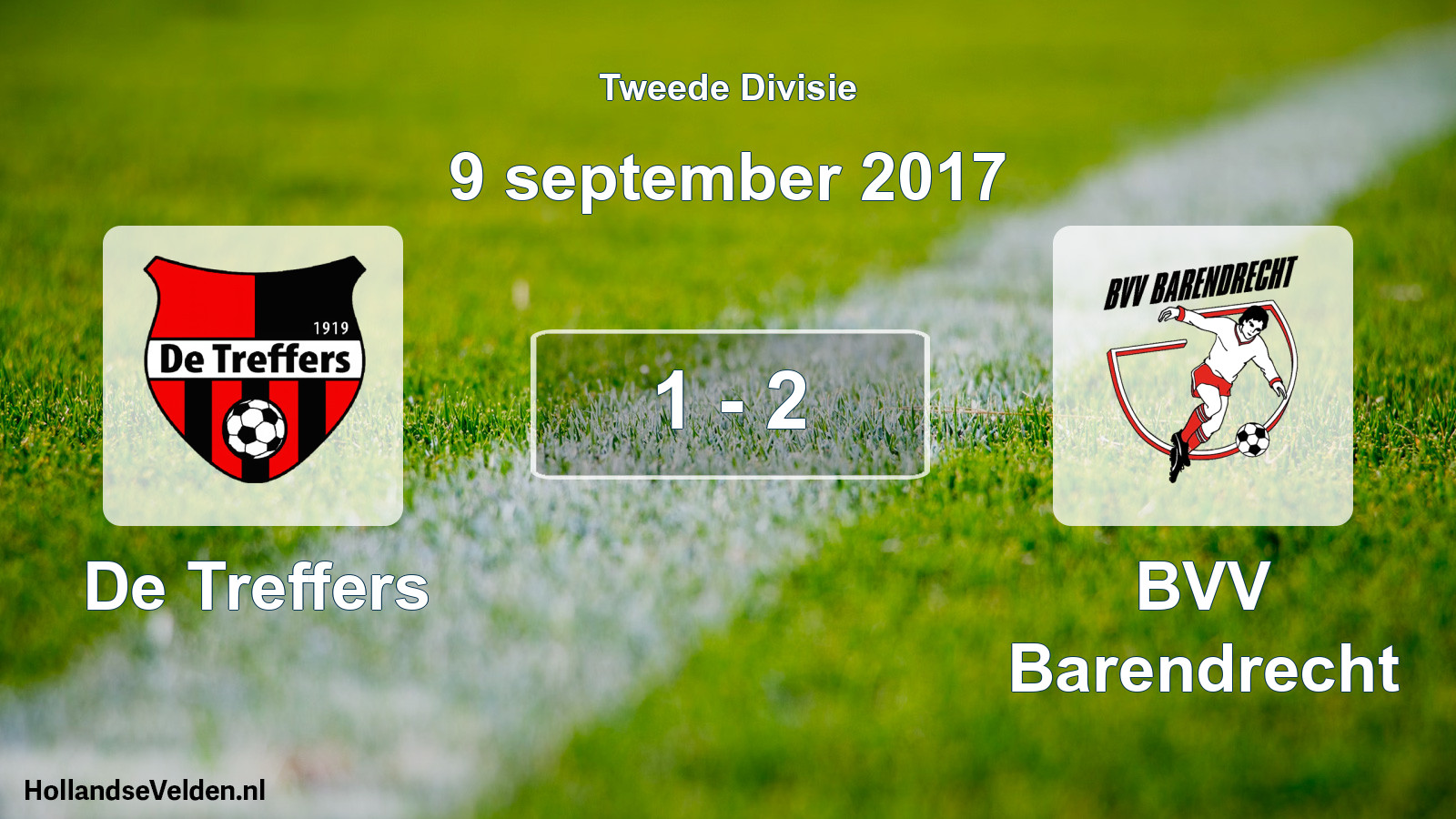 Gespeelde wedstrijd: De Treffers - BVV Barendrecht 1 - 2 (9 september 2017)