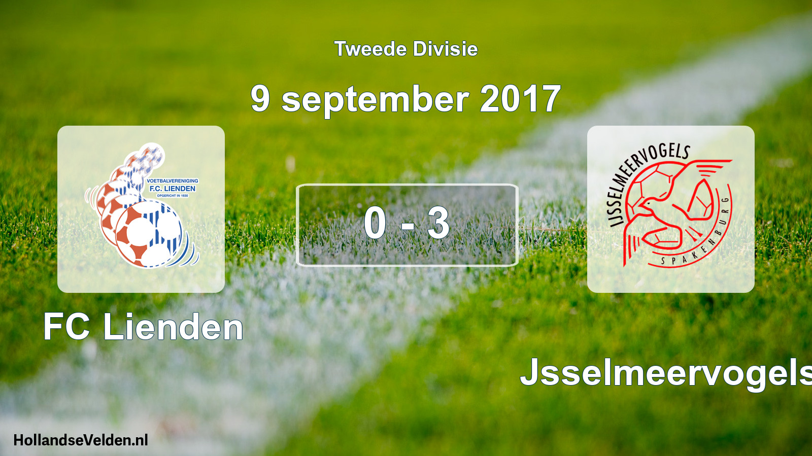 Gespeelde wedstrijd: FC Lienden - IJsselmeervogels 0 - 3 (9 september 2017)