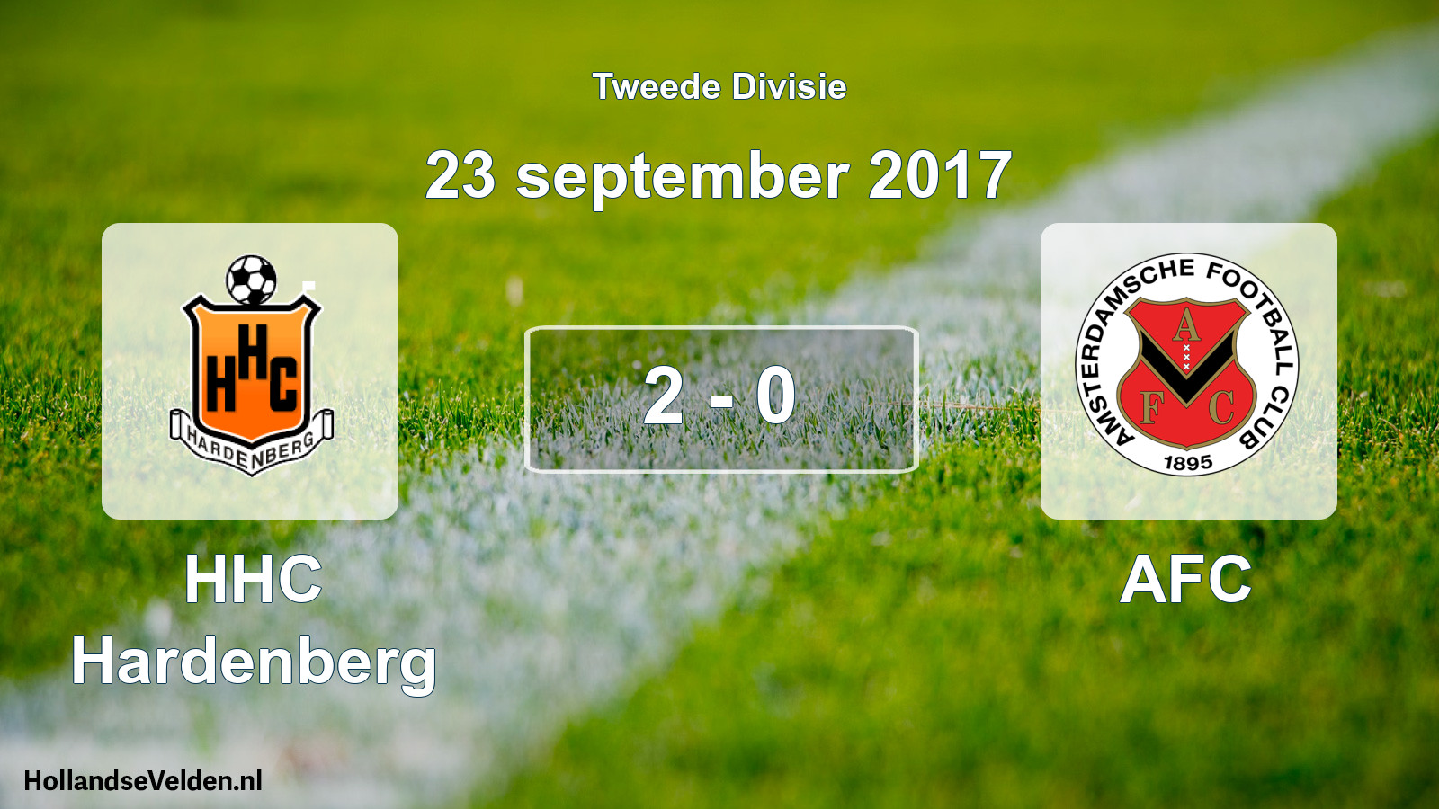 Gespeelde wedstrijd: HHC Hardenberg - AFC 2 - 0 (23 september 2017)