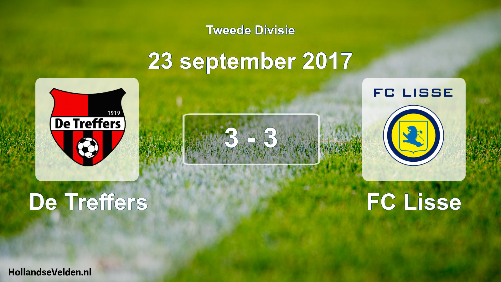 Gespeelde wedstrijd: De Treffers - FC Lisse 3 - 3 (23 september 2017)