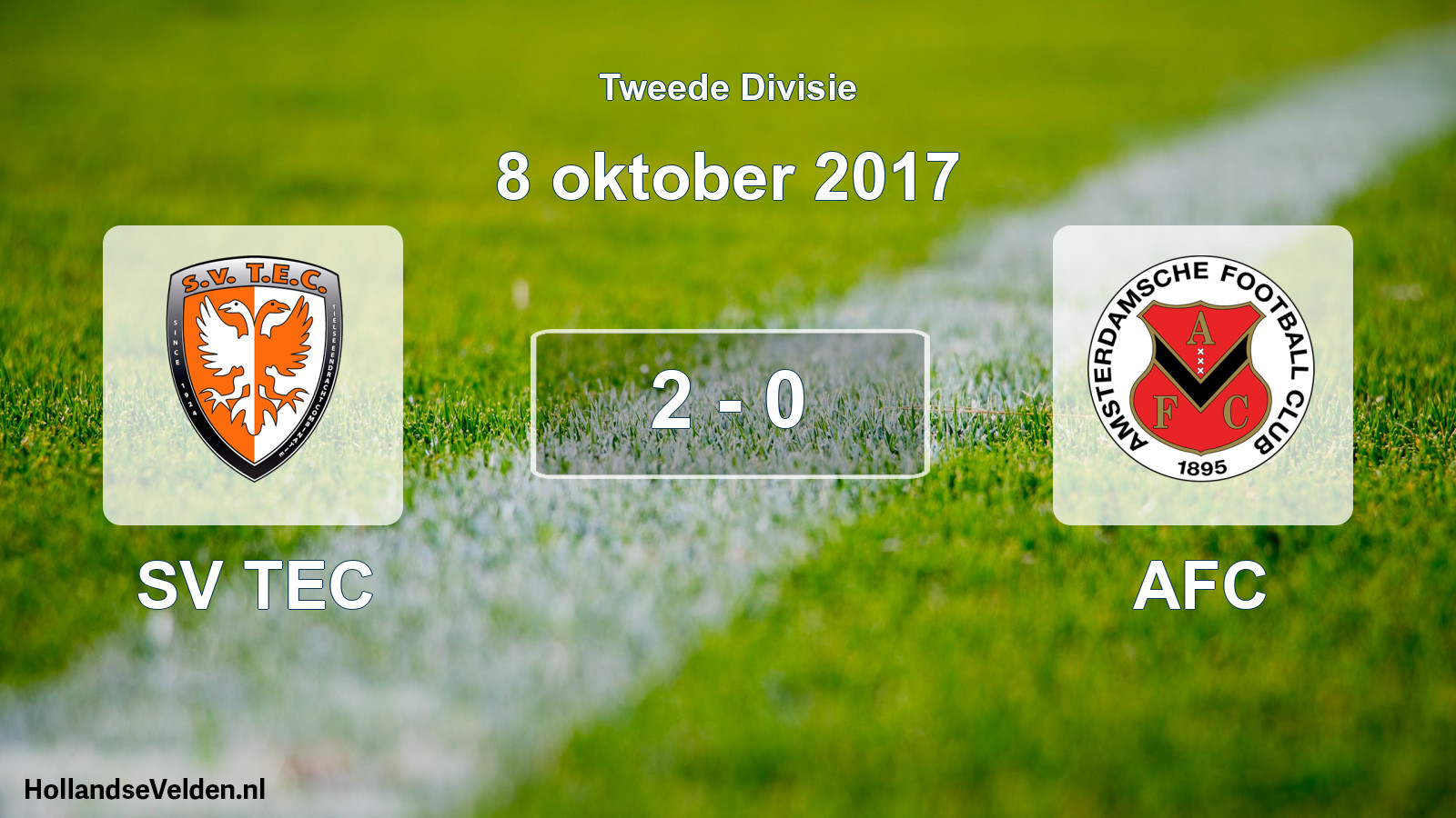 Gespeelde wedstrijd: SV TEC - AFC 2 - 0 (8 oktober 2017)