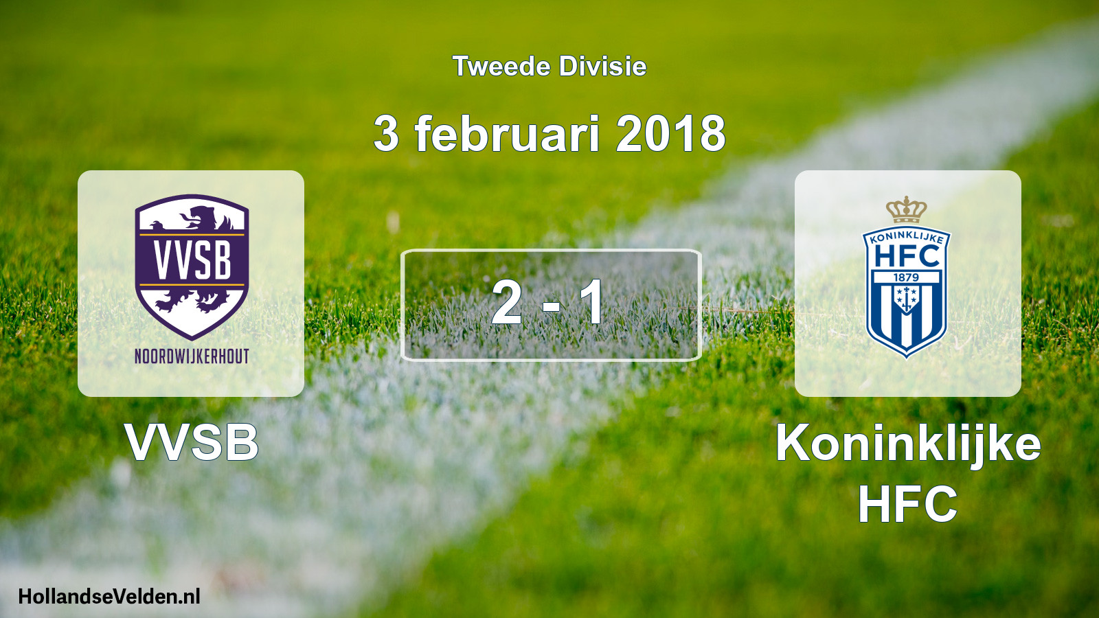 Gespeelde wedstrijd: VVSB - Koninklijke HFC 2 - 1 (3 februari 2018)