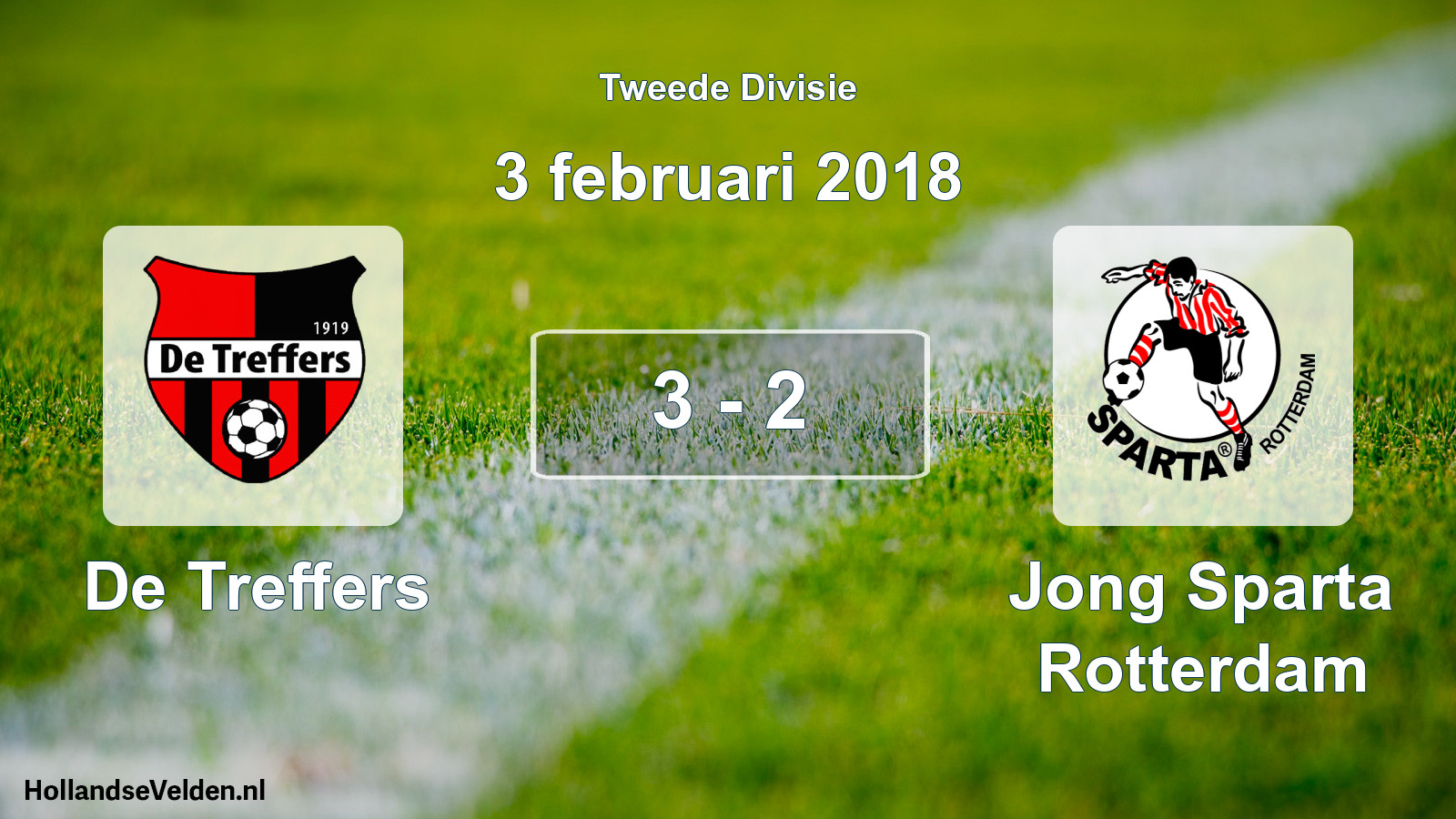 Gespeelde wedstrijd: De Treffers - Jong Sparta Rotterdam 3 - 2 (3 februari 2018)