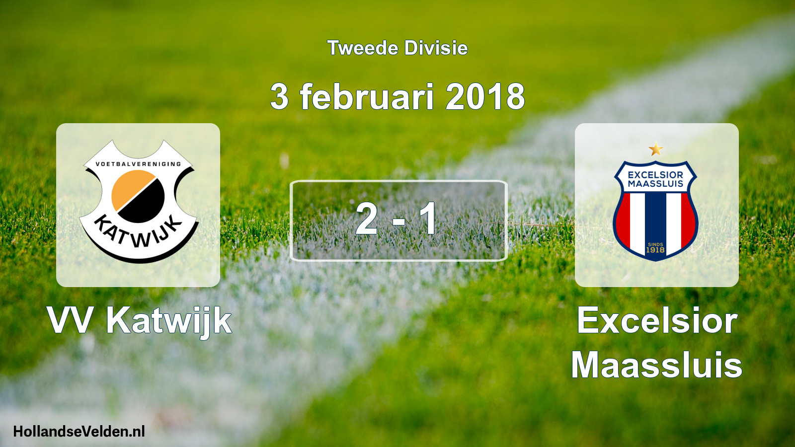 Gespeelde wedstrijd: VV Katwijk - Excelsior Maassluis 2 - 1 (3 februari 2018)