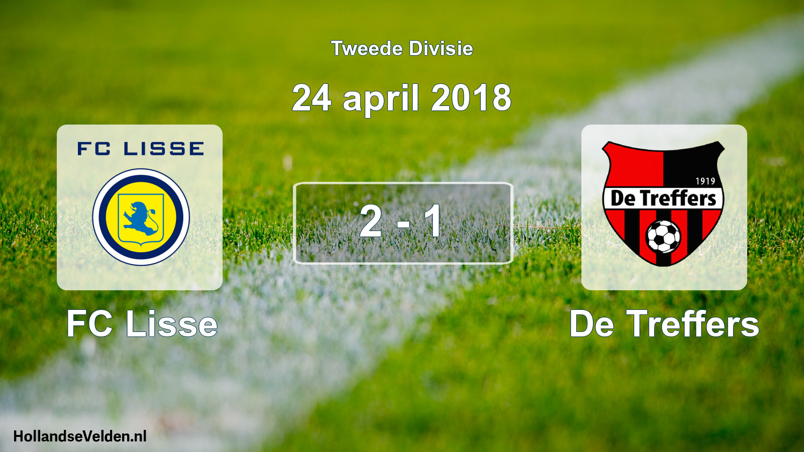 Gespeelde wedstrijd: FC Lisse - De Treffers 2 - 1 (24 april 2018)