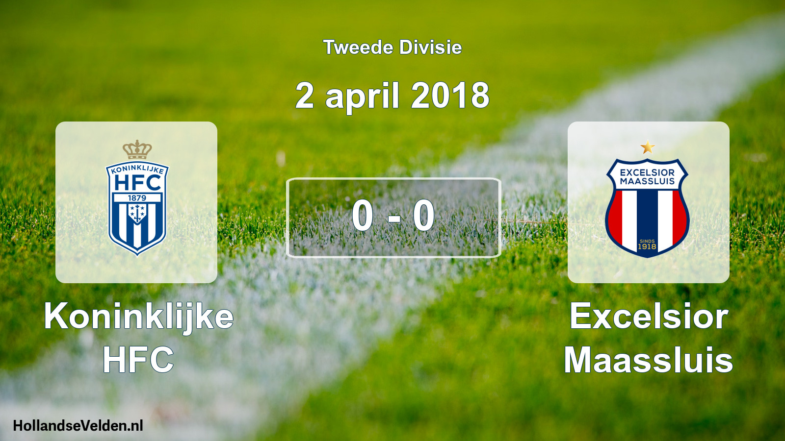 Gespeelde wedstrijd: Koninklijke HFC - Excelsior Maassluis 0 - 0 (2 april 2018)