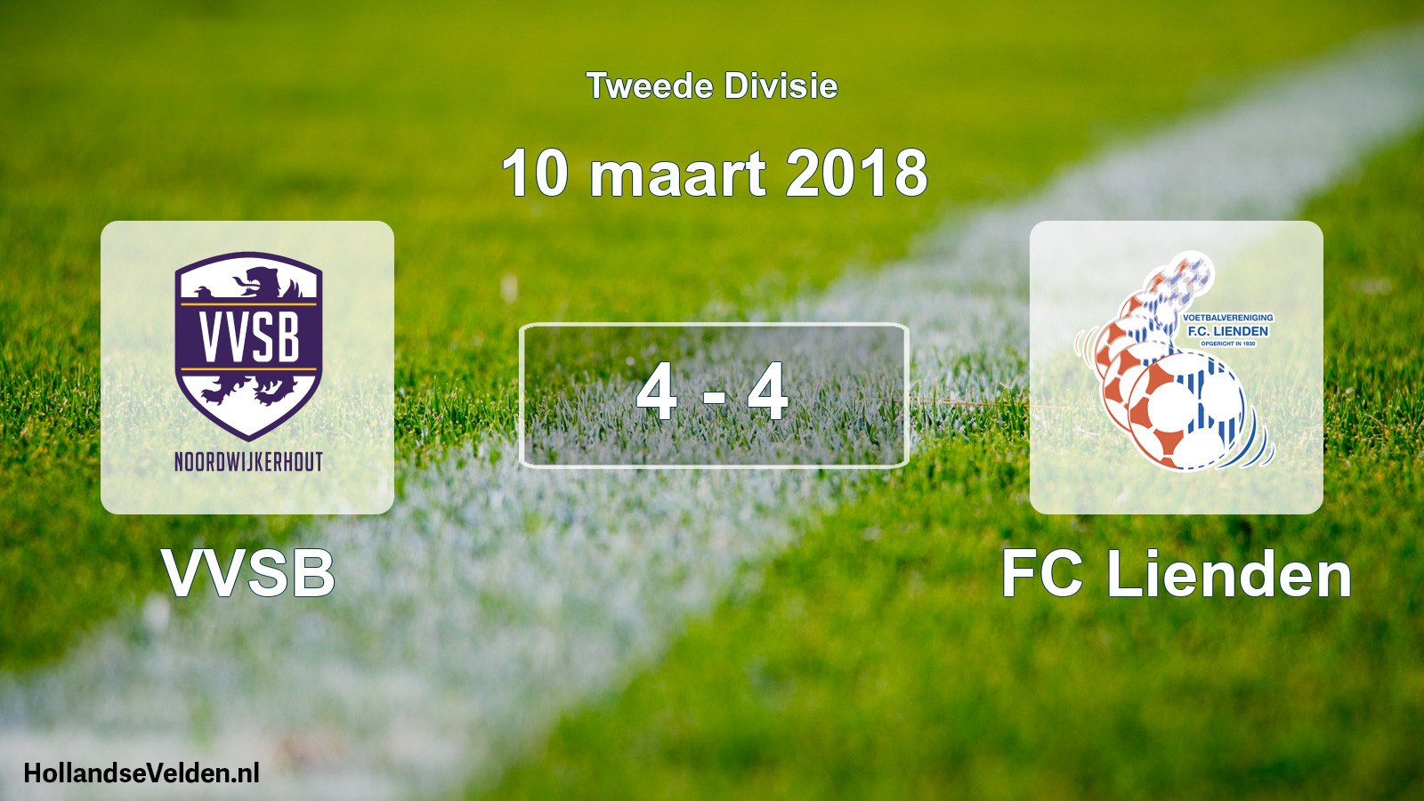 Gespeelde wedstrijd: VVSB - FC Lienden 4 - 4 (10 maart 2018)