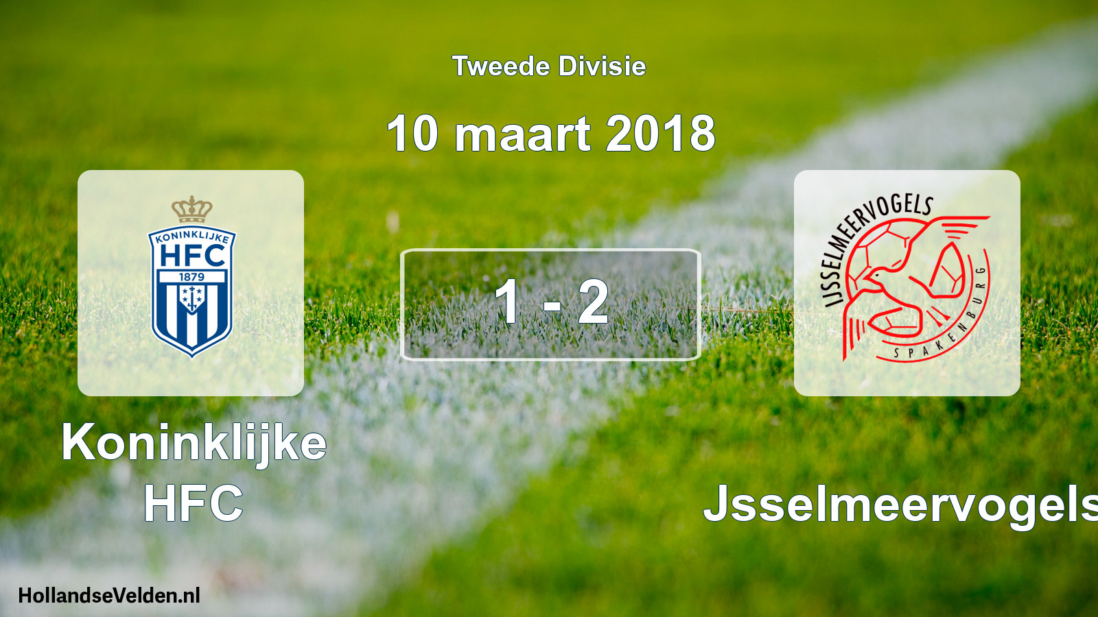 Gespeelde wedstrijd: Koninklijke HFC - IJsselmeervogels 1 - 2 (10 maart 2018)