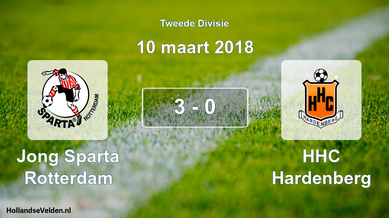 Gespeelde wedstrijd: Jong Sparta Rotterdam - HHC Hardenberg 3 - 0 (10 maart 2018)