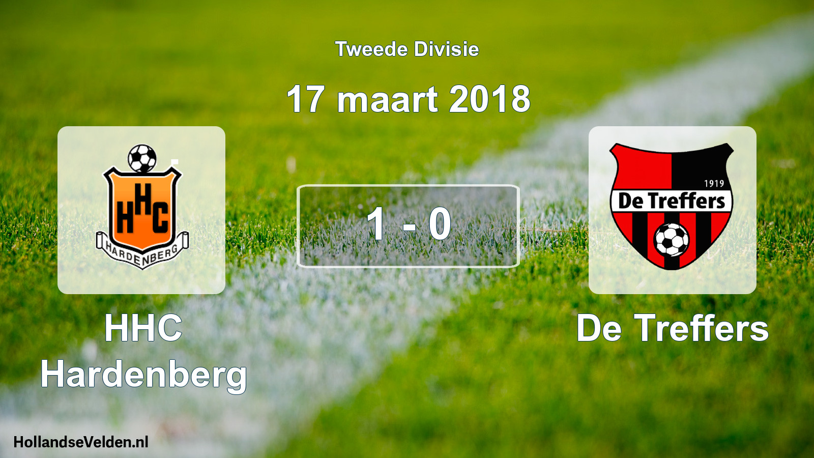 Gespeelde wedstrijd: HHC Hardenberg - De Treffers 1 - 0 (17 maart 2018)