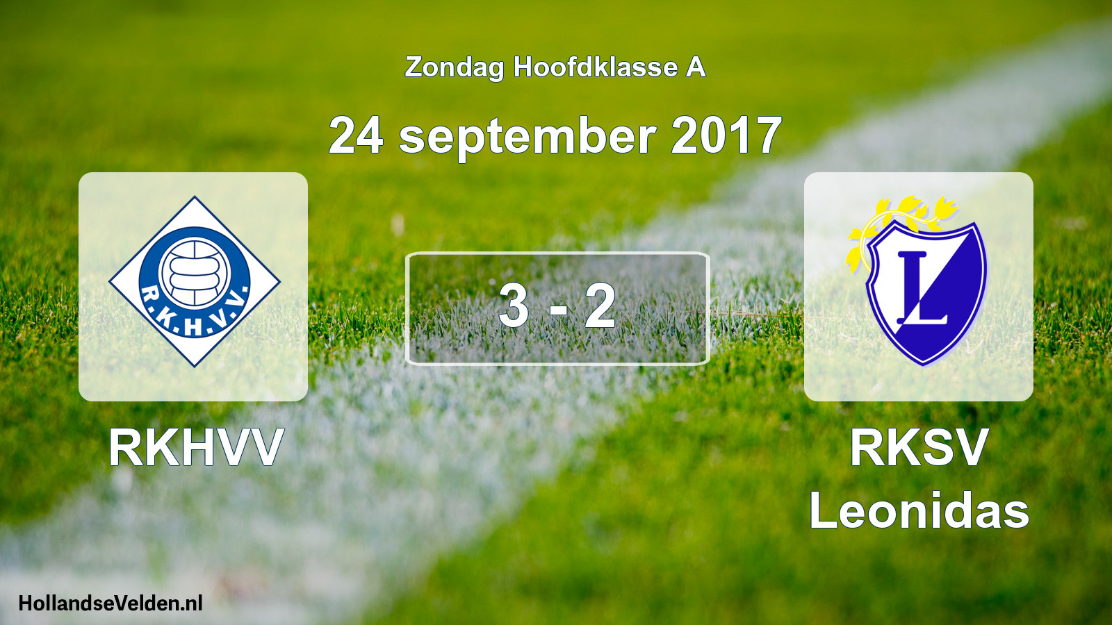 Gespeelde wedstrijd: RKHVV - RKSV Leonidas 3 - 2 (24 september 2017)