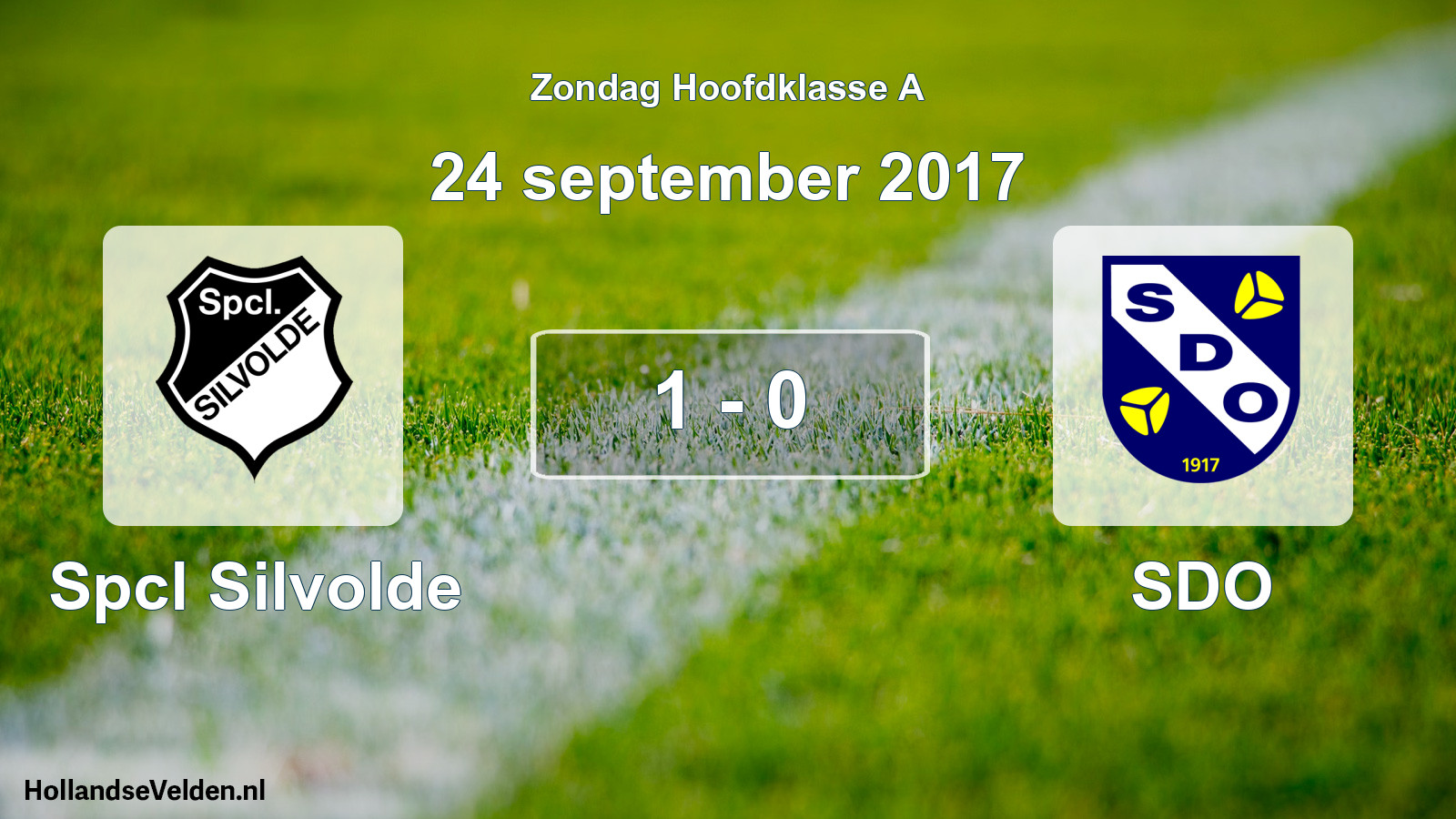 Gespeelde wedstrijd: Spcl Silvolde - SDO 1 - 0 (24 september 2017)