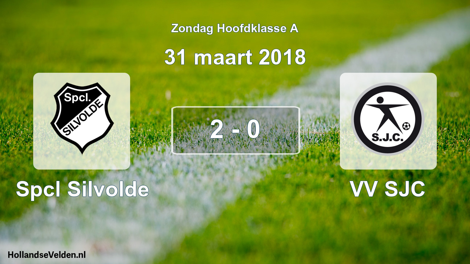 Gespeelde wedstrijd: Spcl Silvolde - VV SJC 2 - 0 (31 maart 2018)