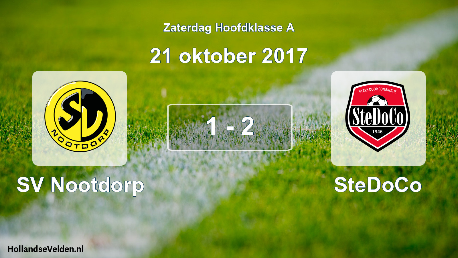 Gespeelde wedstrijd: SV Nootdorp - SteDoCo 1 - 2 (21 oktober 2017)