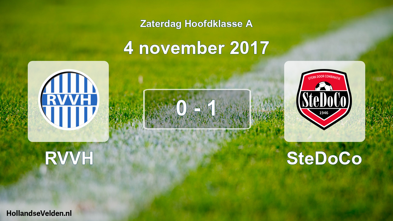 Gespeelde wedstrijd: RVVH - SteDoCo 0 - 1 (4 november 2017)