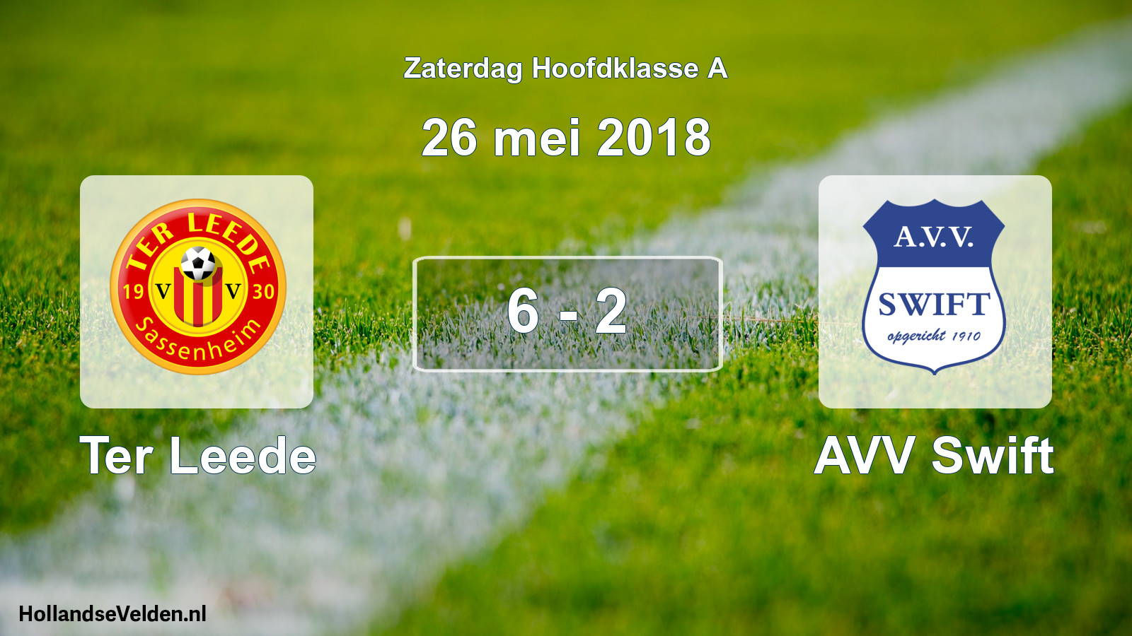 Gespeelde wedstrijd: Ter Leede - AVV Swift 6 - 2 (26 mei 2018)