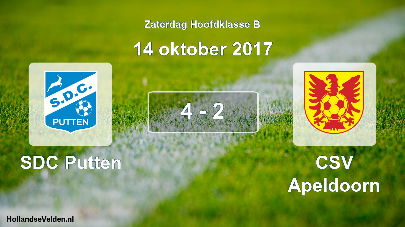 Gespeelde wedstrijd: SDC Putten - CSV Apeldoorn 4 - 2 (14 oktober 2017)