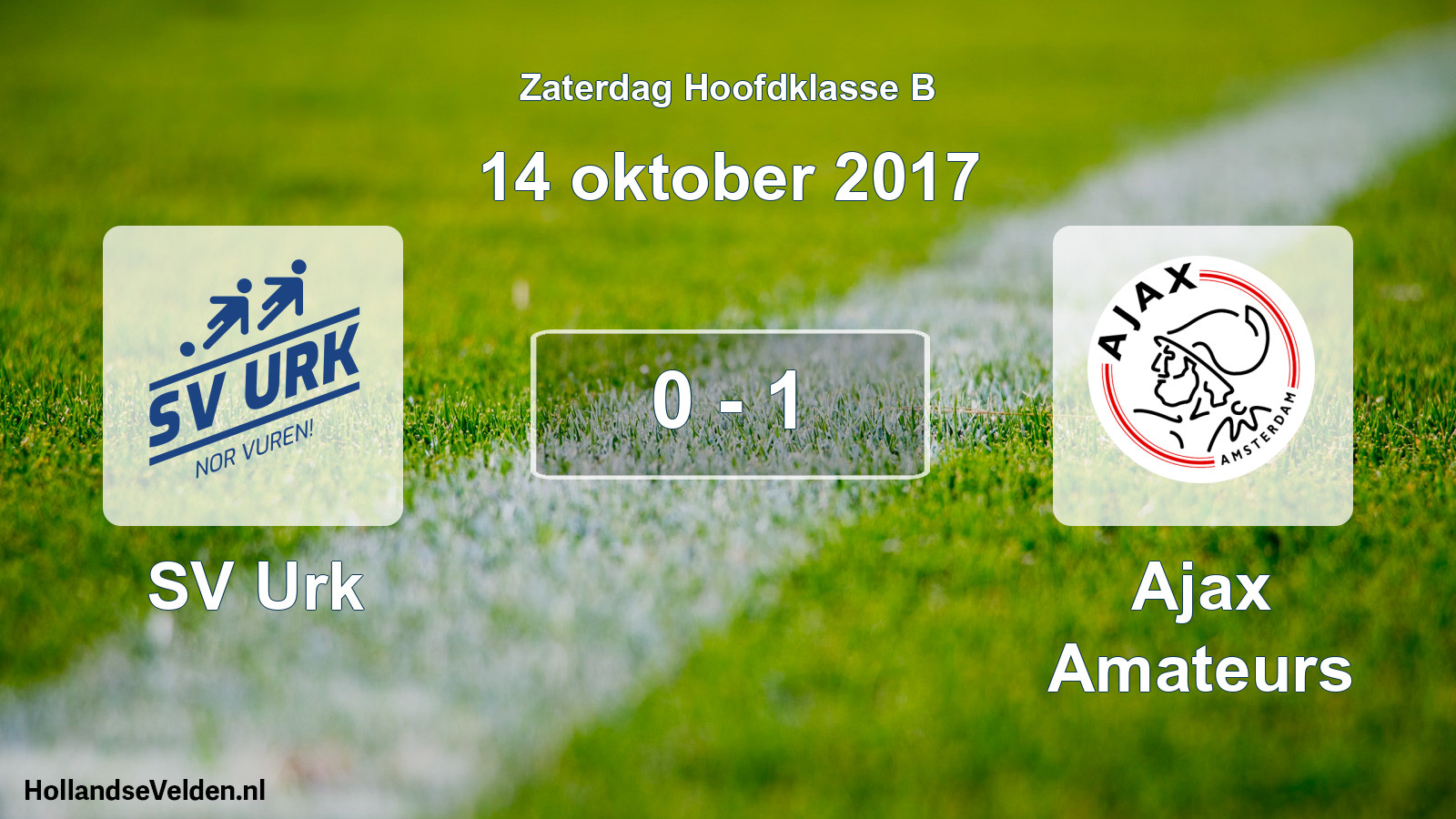 Gespeelde wedstrijd: SV Urk - Ajax Amateurs 0 - 1 (14 oktober 2017)