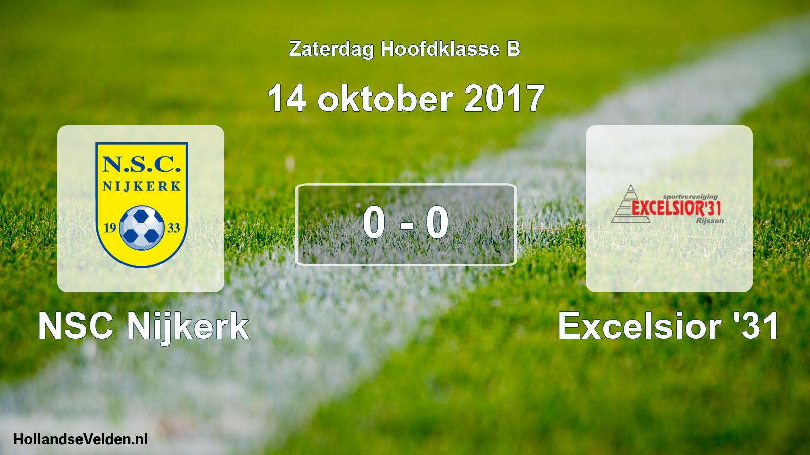 Gespeelde wedstrijd: NSC Nijkerk - Excelsior '31 0 - 0 (14 oktober 2017)