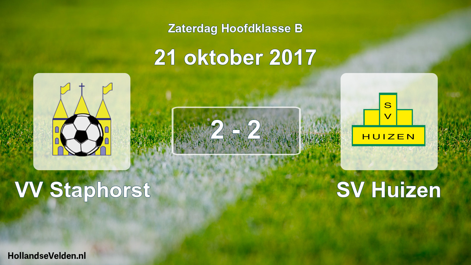 Gespeelde wedstrijd: VV Staphorst - SV Huizen 2 - 2 (21 oktober 2017)