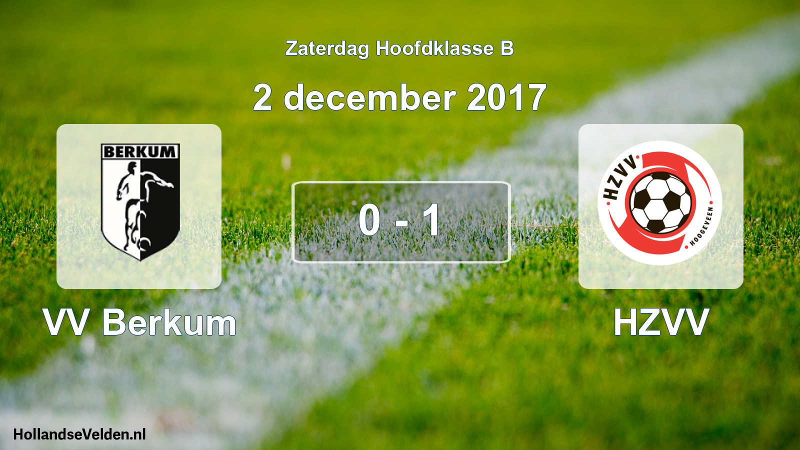 Gespeelde wedstrijd: VV Berkum - HZVV 0 - 1 (2 december 2017)