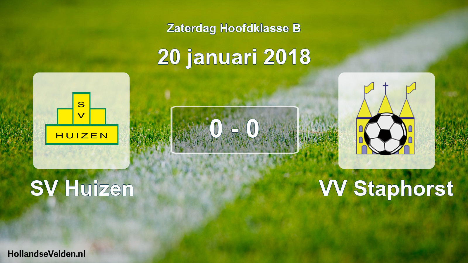 Gespeelde wedstrijd: SV Huizen - VV Staphorst 0 - 0 (20 januari 2018)