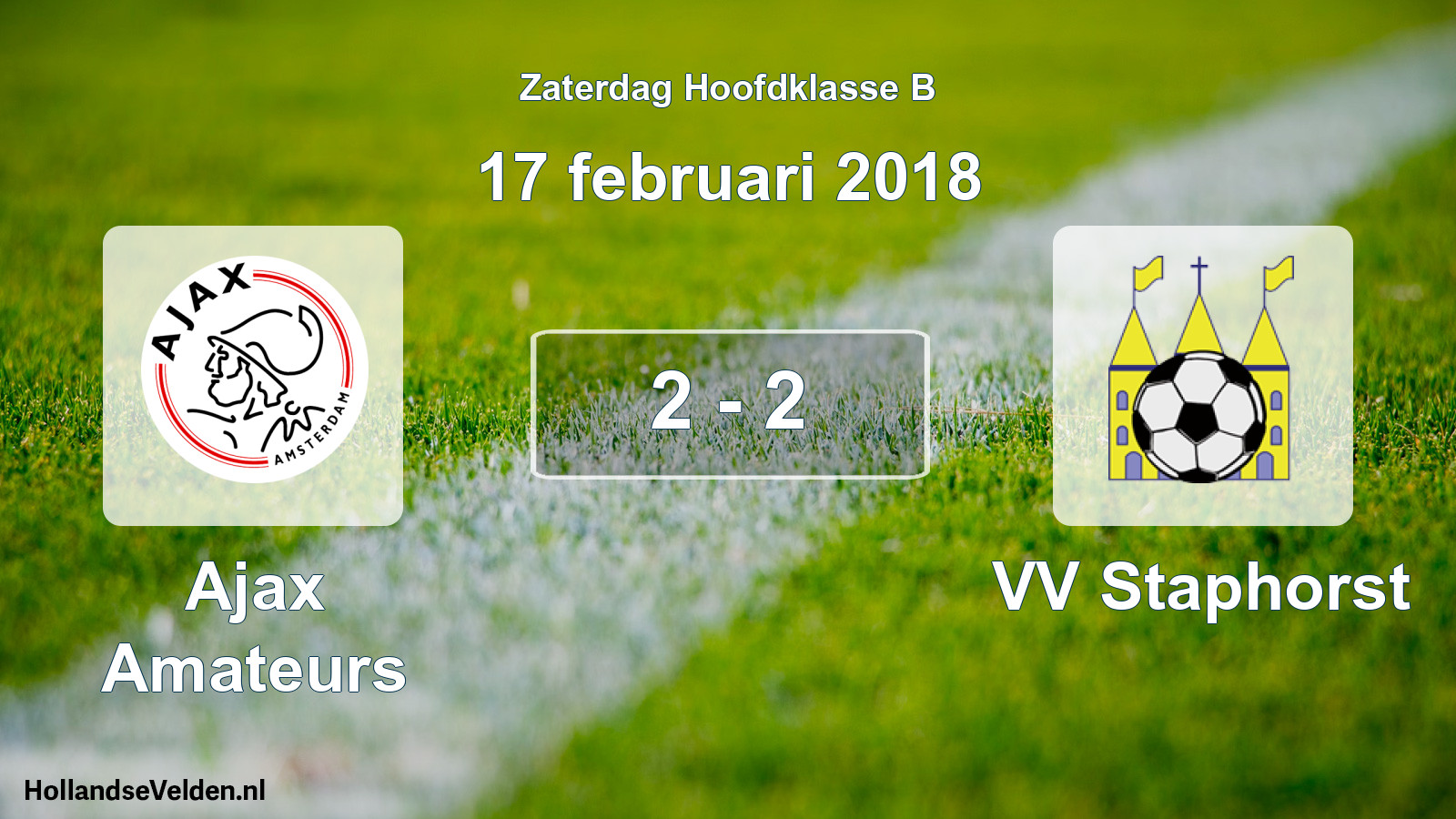 Gespeelde wedstrijd: Ajax Amateurs - VV Staphorst 2 - 2 (17 februari 2018)