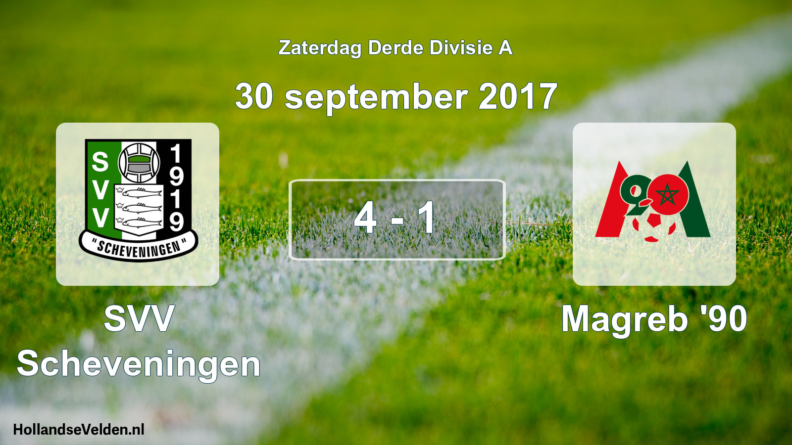 Gespeelde wedstrijd: SVV Scheveningen - Magreb '90 4 - 1 (30 september 2017)