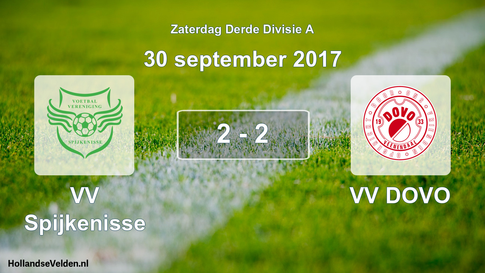 Gespeelde wedstrijd: VV Spijkenisse - VV DOVO 2 - 2 (30 september 2017)