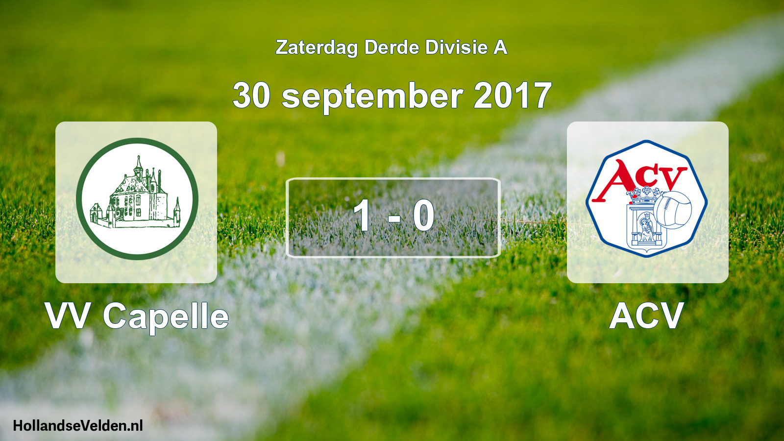 Gespeelde wedstrijd: VV Capelle - ACV 1 - 0 (30 september 2017)