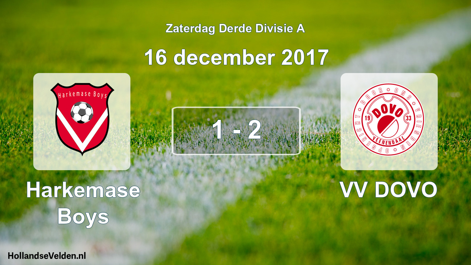 Gespeelde wedstrijd: Harkemase Boys - VV DOVO 1 - 2 (16 december 2017)