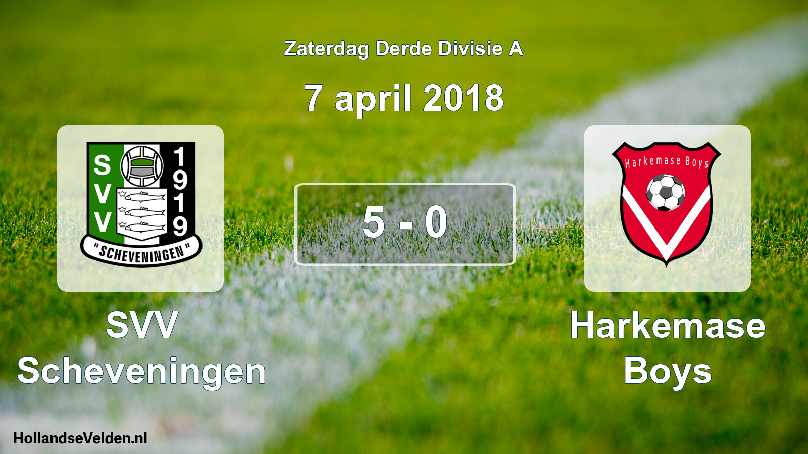 Gespeelde wedstrijd: SVV Scheveningen - Harkemase Boys 5 - 0 (7 april 2018)